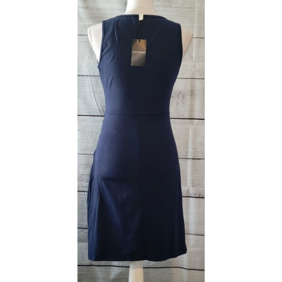 Laughido Cocktail Tank Sleeveless Wrap V Neck Ruched Bodycon Short Dress Sz S - Picture 4 of 5